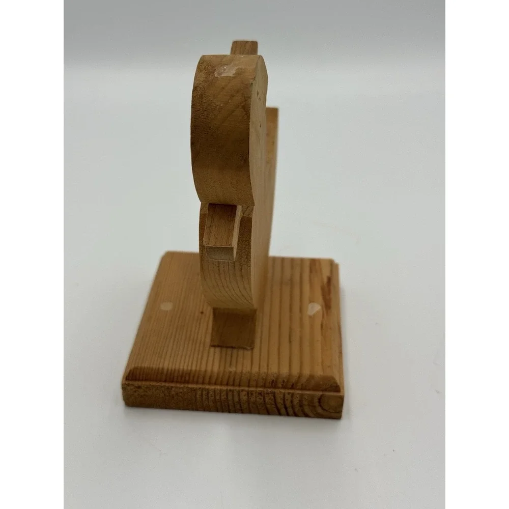 Vintage Wooden Duck Bird Chicken Clip Recipe Card Holder